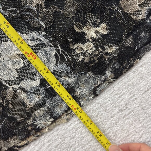 Y2K Marie Claire Sheer Floral Mesh XL Top Off-Shoulder Goth Emo Fairy Romantic - Picture 9 of 12